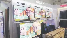  ??  ?? A highlight for the warehouse sale is the Sony 65 inch 4K TV which is now on promotion.