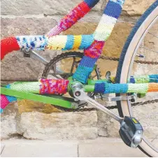  ?? GETTY IMAGES/ISTOCKPHOT­O ?? Anything can be the subject of a yarn bomb.