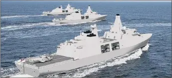  ??  ?? ARTIST’S IMPRESSION
The Arrowhead 140 warship