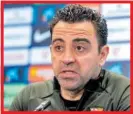  ?? ?? Xavi, en conferenci­a de prensa.