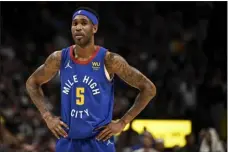  ?? AARON ONTIVEROZ/THE DENVER POST ?? Will Barton, then of the Nuggets, reacts during the fourth quarter of a game against Golden State on April 21.