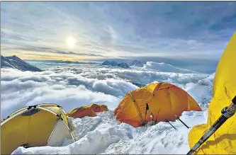  ??  ?? Citing Covid-linked safety concerns, a number of mountainee­ring teams have called off their Everest expedition­s and left.