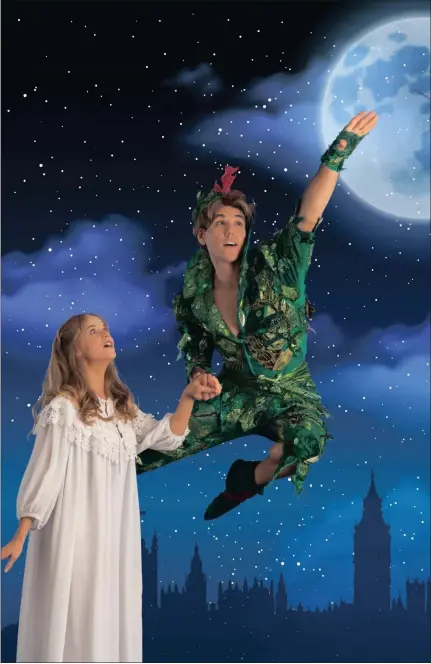  ?? Peter Pan PICTURE: SUPPLIED ?? Grant Almirall as Peter Pan and Jenny Stead as Wendy in the musical, at Canal Walk.