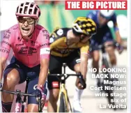  ??  ?? NO LOOKING BACK NOW: Magnus Cort Nielsen wins stage six of La Vuelta