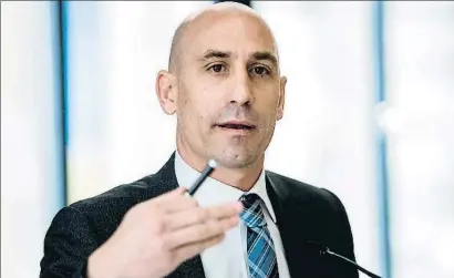  ?? RODRIGO JIMENEZ / EFE ?? Luis Rubiales no está satisfecho con la decisión del TAD y critica también al CSD y a la Liga