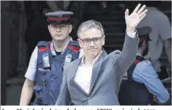  ?? Ferran Nadeu ?? Josep Maria Jové sale tras declarar en el TSJC , en junio de 2019.