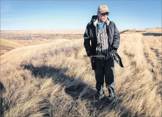  ?? CP PHOTO/JEFF MCINTOSH ?? Dion Red Gun at his River Ranche on the Siksika Nation, Alta., Wednesday, Nov. 29, 2017. Dion Red Gun has met and overcome a daunting series of obstacles in his efforts to preserve and share his culture. The 56-year-old member of the Siksika Reserve...