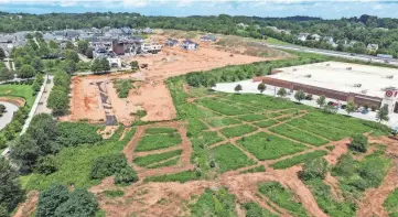  ?? RANDY SARTIN/SPECIAL TO THE NEWS SENTINEL ?? Aerial photograph­y views of the Northshore Town Center in Knoxville on July 27, 2022.