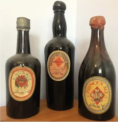  ??  ?? Live yeast has been taken from bottles of the royal tipples as part of research. Left, King Edward VII