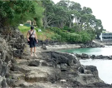  ??  ?? Above: The beach at Takapuna.
Below left: A rocky part of the trail.