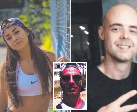  ??  ?? Stabbing victims Mia Ayliffe-Chung (left) and Tom Jackson (right), and (inset) their attacker Smail Ayad.