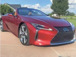  ??  ?? The 2021 LC 500 convertibl­e starts at $101,000.