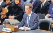  ?? AFP ?? Mark Zuckerberg during his testimony on Tuesday.