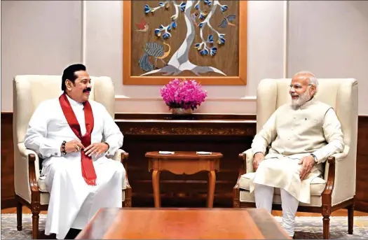  ??  ?? Since taking power last year, the Rajapaksa brothers have worked to restore ties with India and reassured against fears of a ‘Chinese-tilt’ in policy