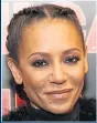  ??  ?? APPEARANCE: Mel B