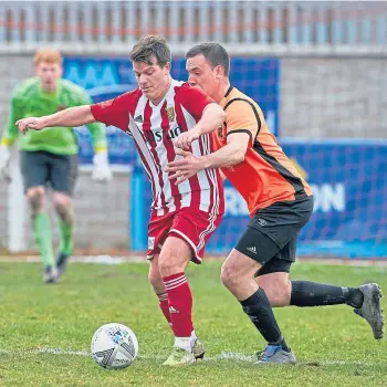  ??  ?? HISTORY: Rothes defeated Formartine United 2-0 in their last game of the season.