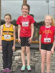  ?? ?? Double podium place for Molly Thornton (centre) and Aoife Hutchinson (right).