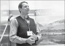  ?? Herald photo by J.W. Schnarr ?? Gerald Vandervalk, VXV Ranch spoke at the Oldman Watershed Council’s 2016 “Holding the Reins” landowner summit in Fort Macleod on Thursday. Vandervalk’s cow/calf operation won the 2016 ABP Environmen­tal Stewardshi­p Award.