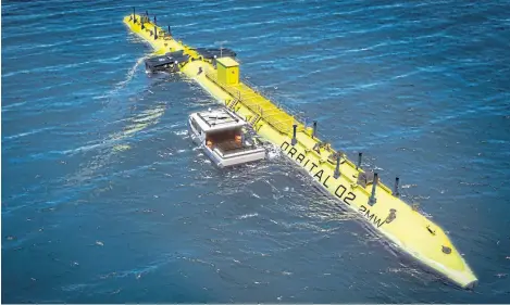  ??  ?? The O2 will become the world’s most powerful tidal turbine when it enters operation by the end of 2020.
