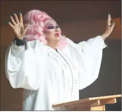  ?? (Jakes Giles Netter/HBO via AP) ?? This image released by HBO shows Pastor Craig Duke of Newburgh, Ind., appearing in drag in a scene from the HBO series “We’re Here.”