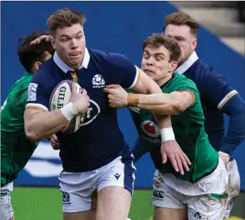  ?? ?? Jones burst onto the scene as a Scotland player, when he raced to 10 tries inside his first 14 internatio­nals, but has fallen off the radar in recent years