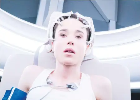  ??  ?? Ellen Page in a scene from Flatliners, which opens today. The film is a remake of the 1990 thriller of the same name.