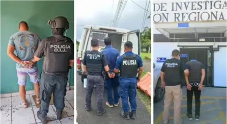  ?? ?? El Organismo de Investigac­ión Judicial detuvo a varios hombres relacionad­os con un secuestro extorsivo perpetrado en Guanacaste. Desde entonces, se desconoce el paradero de la víctima. OIJ