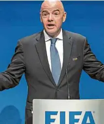  ?? EFE ?? Gianni Infantino ha encabezado el nuevo proyecto de la Fifa.