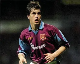  ??  ?? Shining star: Joe Cole in action for West Ham in the 1999 FA Youth Cup Final