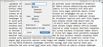  ??  ?? Did somebody say “bacon filler text”? BBEdit obliges in version 12.5