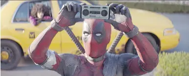  ?? FOX ?? Ryan Reynolds dons the black-and-red suit again for Deadpool 2, a very R-rated sequel.