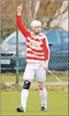  ??  ?? Lochaber’s Shaun Nicolson scores the equalising goal against Beauly.