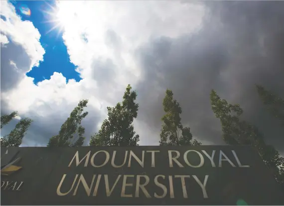  ?? GAVIN YOUNG ?? Some professors at Mount Royal University say an outside party should be hired to audit the university's policies and practices with respect to racism and systemic barriers.