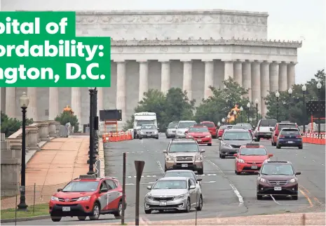  ?? MARK WILSON, GETTY IMAGES ?? In Washington, buying a new car with a reasonable loan repayment period is less monumental a task than in other major cities.