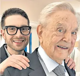  ?? ?? Alex y George Soros, en una imagen de sus redes sociales