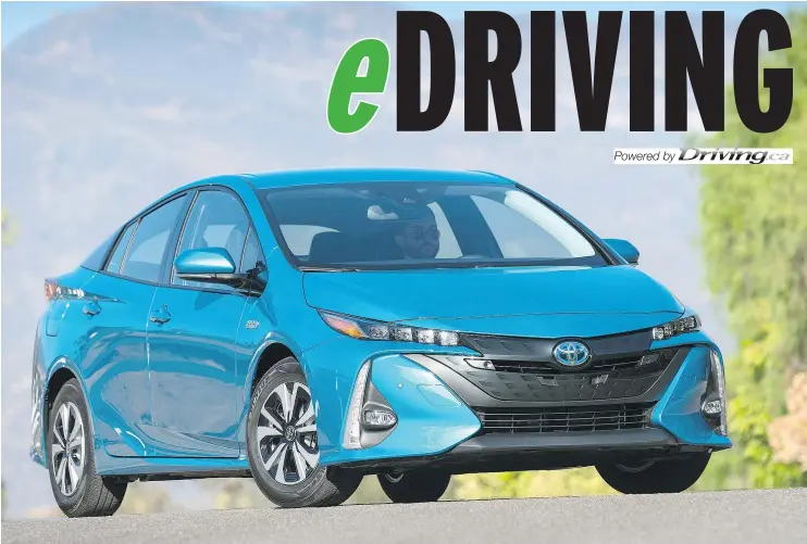  ?? — TOYOTA FILES ?? The 2017 Toyota Prius Prime won’t be mistaken for a Ferrari or BMW, but it steers more precisely, rolls less and the suspension is better damped than ever.