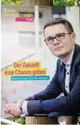  ?? Fotos: Michael Hörmann ?? Mit Bindestric­h im Namen zeigt sich Ma ximilian Funke Kaiser auf den Wahlpla katen.