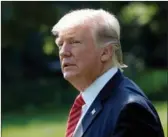  ?? YURI GRIPAS ?? US President Donald Trump walks on the South Lawn of the White House in Washington before his departure to Yuma, Arizona on Tuesday.