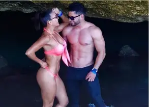  ?? Foto instagram ?? La pareja de futuros esposos, Marcela Negrini y Tercero Castro, comparten su afición por el ejercicio.