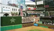  ?? Houston Astros ?? Renderings of what the center-field area at Minute Maid Park will look like in 2017 following the changes this offseason.