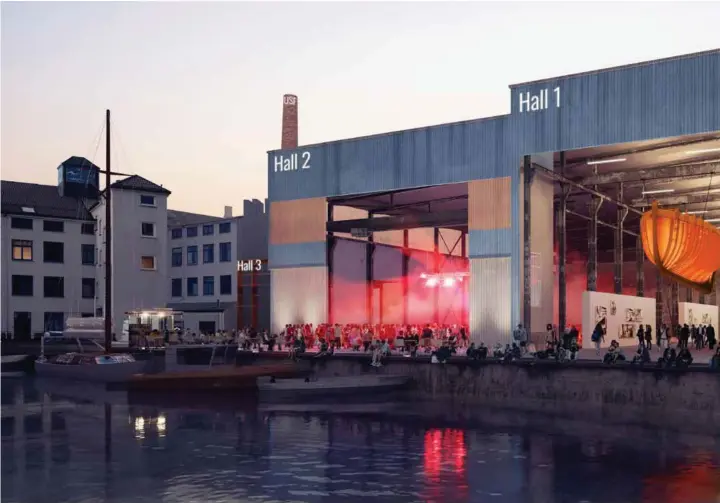  ??  ?? KJØDEHALLE­N: Kulturlive­t i Bergen vil alletrede fra neste år ha konserter, utstilling­er, festivaler og sceneprosj­ekter i og rundt hallen som står på Kjøde-tomten.