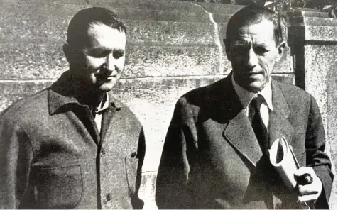  ?? Foto: Saeger, Henschel ?? Als Brecht (l.) nach dem Zweiten Weltkrieg im deutschen Theaterbet­rieb wieder Fuß fassen wollte, traf er sich 1948 auch mit Caspar Neher in Zürich.