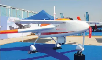  ??  ?? DRDO developed Rustom-1 UAV prototype