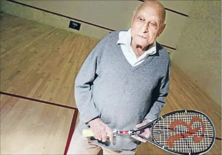  ??  ?? Revered: Squash legend Hashim Khan has died, aged 100.