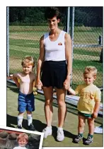  ??  ?? CHILD’S PLAY: Jamie (top left) and Andy as kids with mum Judy and showing raw talent (left)