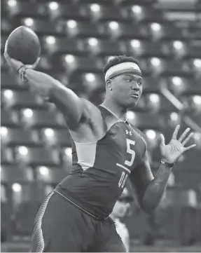  ?? BRIAN SPURLOCK/USA TODAY SPORTS ?? Dwayne Haskins, taken No. 15 overall by Washington, should find comfort in knowing Joe Montana was a third-rounder.