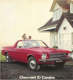  ??  ?? 1973 Die Chevrolet El Camino “voldoen aan al u verwagting­e”.