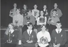  ?? ?? Students with their prizes at Cox Green School in 1997. Ref:135064-8