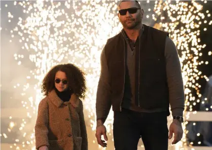  ??  ?? Child’s play … Chloe Coleman and Dave Bautista in My Spy. Photograph: Michael Gibson/AP