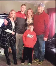  ?? Contribute­d photo ?? From left, Jenna, James, Denise, Trevor and Jackson Van Hise. Trevor Van Hise, a popular coach and businessma­n, died unexpected­ly Saturday.